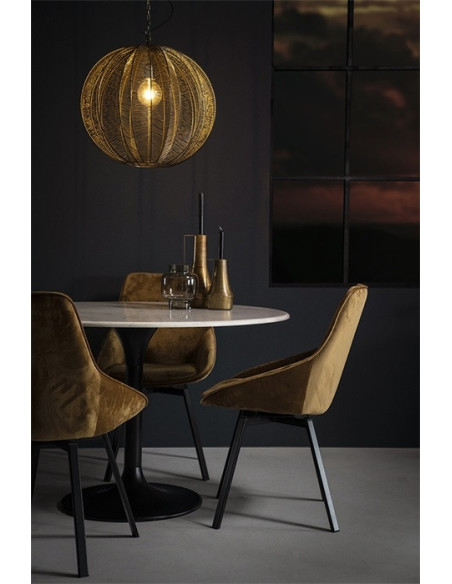 Suspension boule métallique