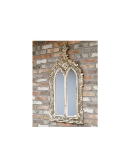 Miroir rustique au style gothique et fleur de lys