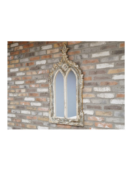 Miroir rustique au style gothique et fleur de lys