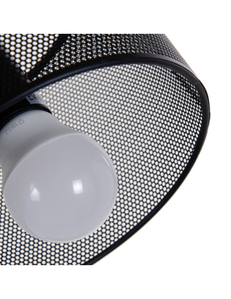 Suspension trois branches en métal noir et or