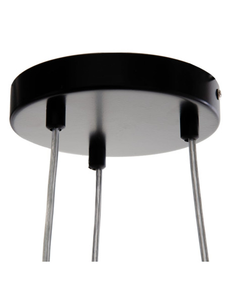 Suspension trois branches en métal noir et or