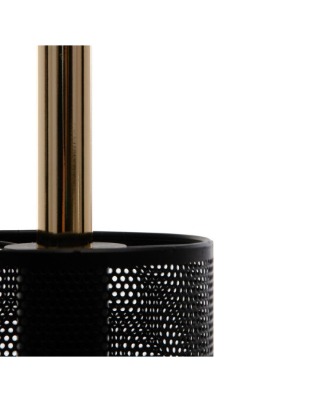 Suspension trois branches en métal noir et or