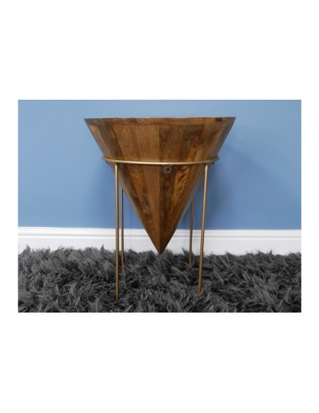 Table d'appoint sur piètement métal doré