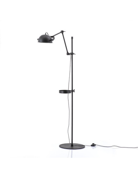Lampe sur pied avec porte plante en métal