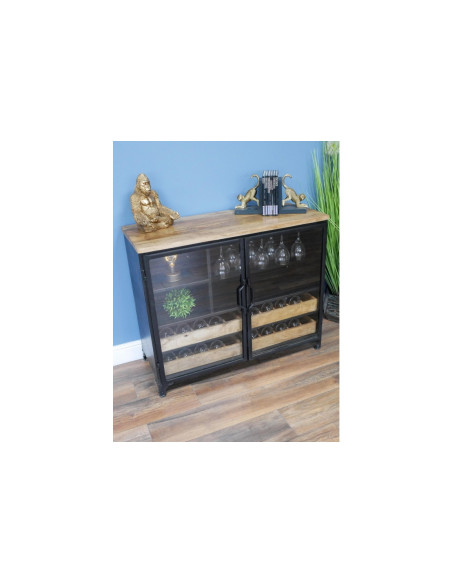 Buffet bar avec portes vitrées
