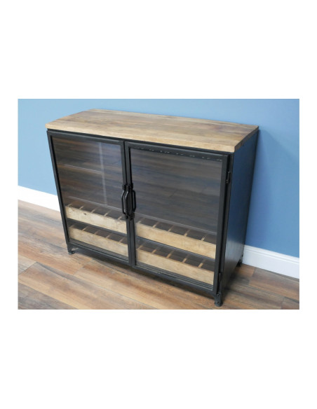 Buffet bar avec portes vitrées