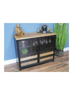 Buffet bar avec portes vitrées