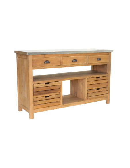 Console de cuisine avec 3 tiroirs et caissons de rangement