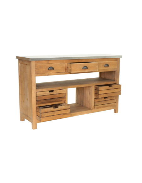 Console de cuisine avec 3 tiroirs et caissons de rangement