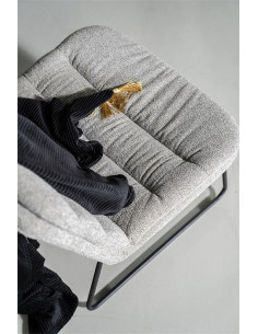 Fauteuil bas en tissu Bermo 2