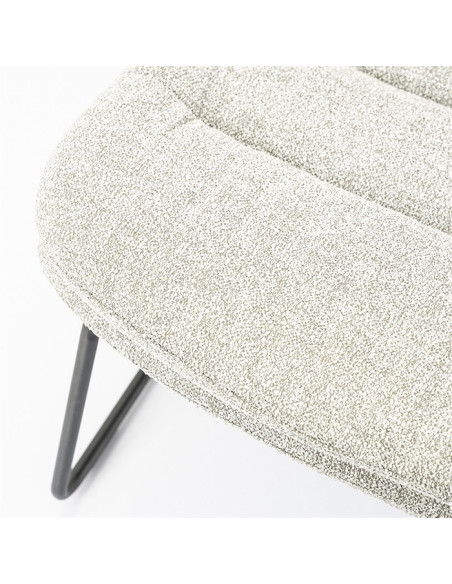 Fauteuil bas en tissu Bermo