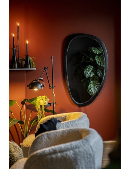 Miroir en bois de manguier noir
