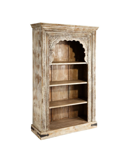 Bibliothèque sculptée avec patine antique