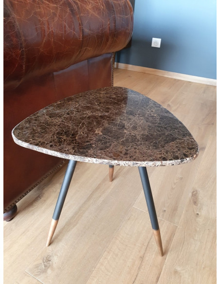 Table d'appoint avec plateau en marbre