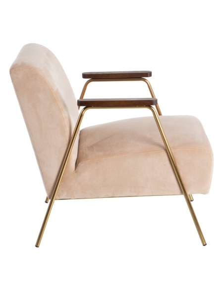 Fauteuil lounge Design en velours confortable