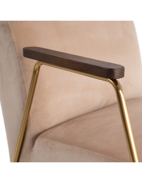 Fauteuil lounge Design en velours confortable