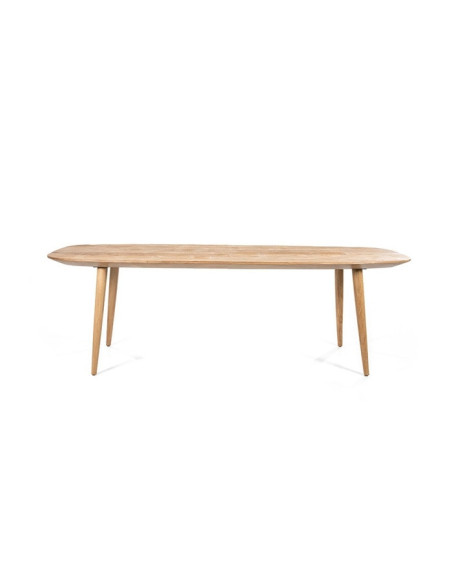 Table scandinave en teck massif naturel recyclé 260 cm