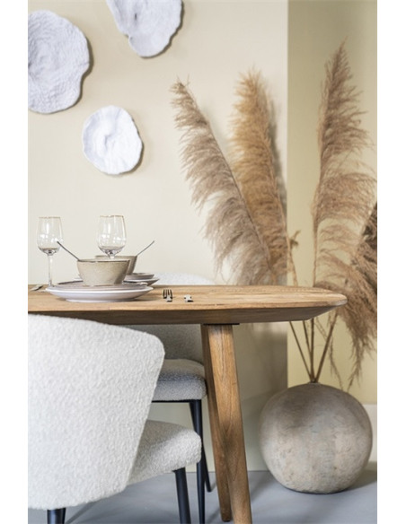 Table scandinave en teck massif naturel recyclé 260 cm