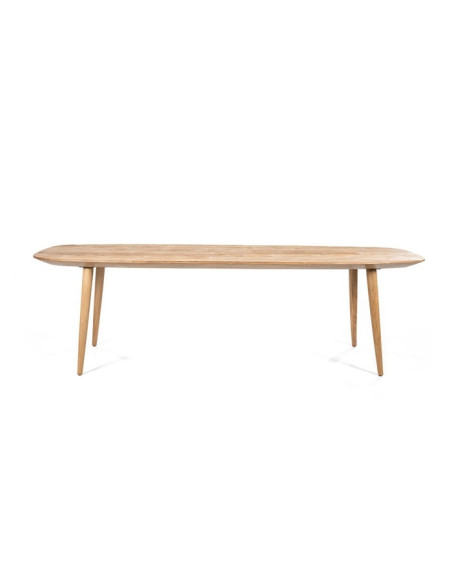 Table scandinave en teck massif naturel recyclé 260 cm