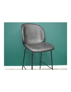 Lot de 2 Tabourets de bar gris 2