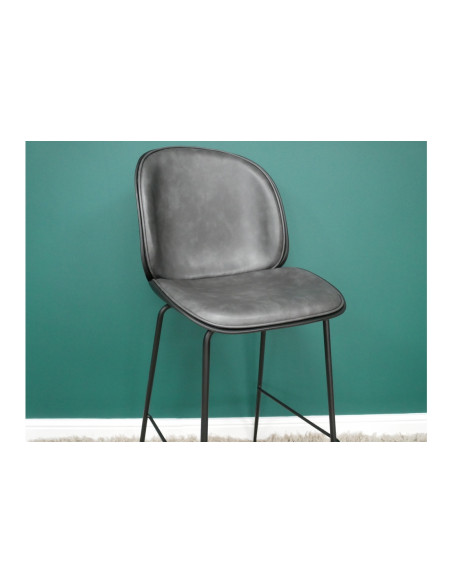 Lot de 2 Tabourets de bar gris