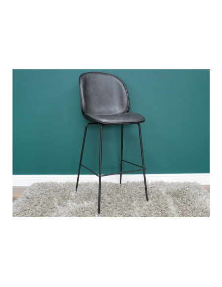 Lot de 2 Tabourets de bar gris