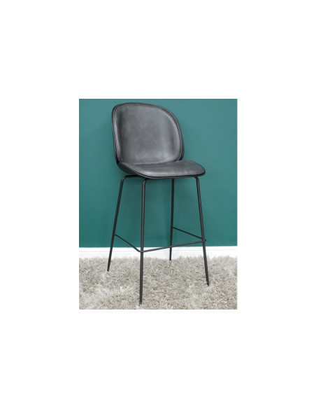 Lot de 2 Tabourets de bar gris