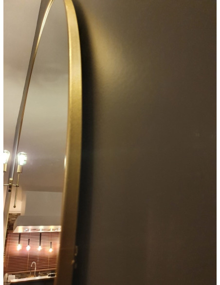 Grand miroir rond en métal 120cm