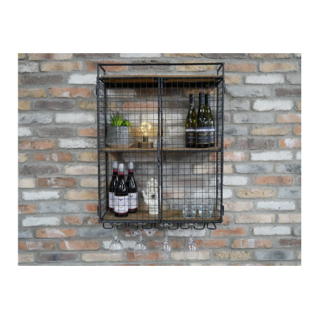 Étagère murale grillage rack à verres...