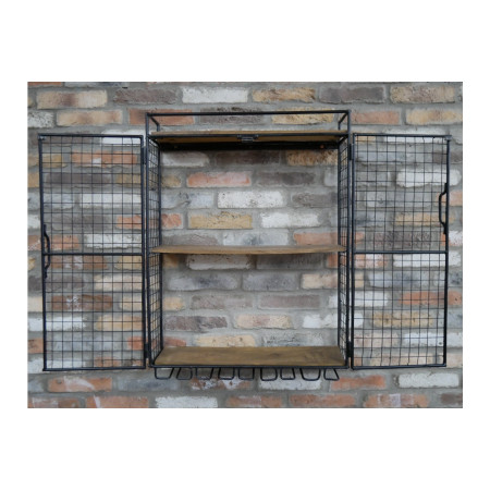 Étagère murale grillage rack à verres...