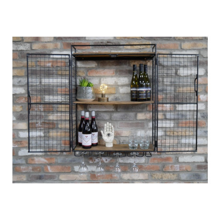 Étagère murale grillage rack à verres...