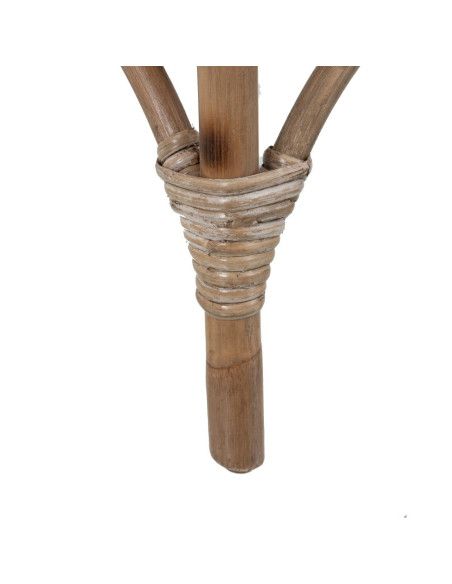 Chaise en rotin naturel avec poignée et coussin