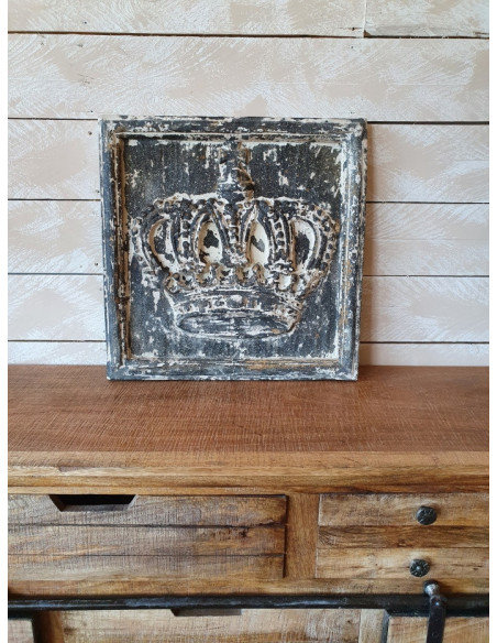 Déco murale couronne à la patine antique 50cm