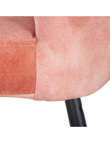 Lot de 2 chaises en velours coquillage