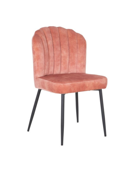 Lot de 2 chaises en velours coquillage