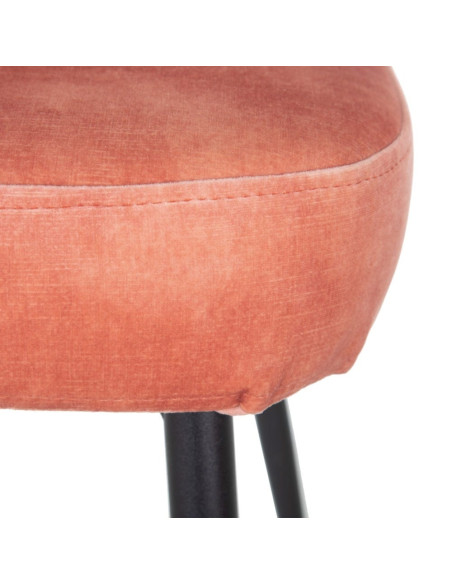 Lot de 2 chaises en velours coquillage