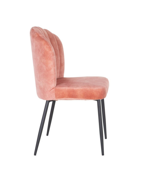 Lot de 2 chaises en velours coquillage