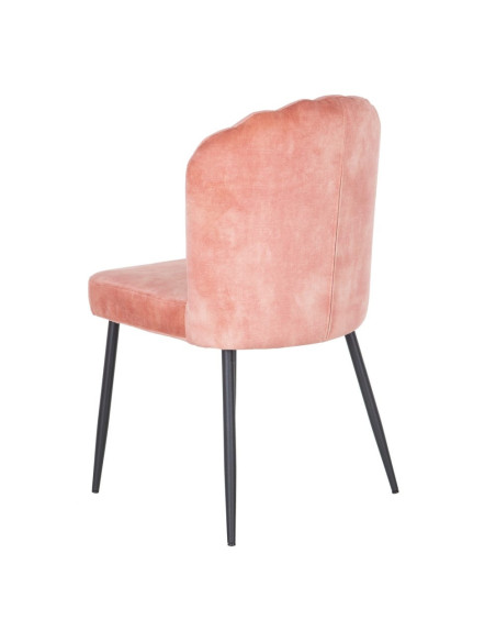 Lot de 2 chaises en velours coquillage