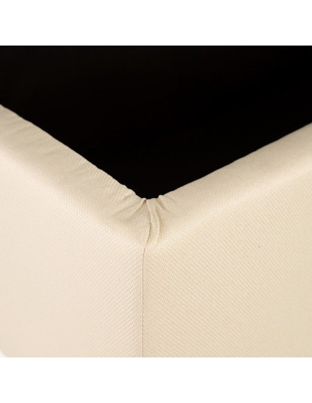 Banquette en lin capitonnée coffre