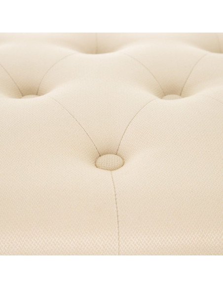 Banquette en lin capitonnée coffre