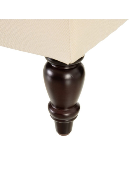 Banquette en lin capitonnée coffre