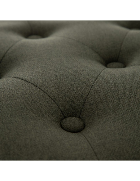 Banquette en lin capitonnée coffre