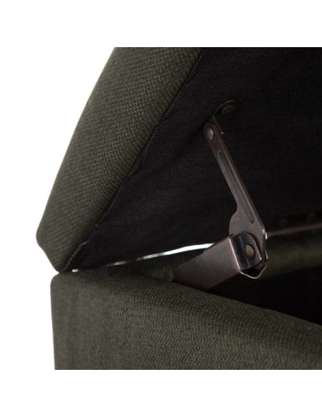 Banquette en lin capitonnée coffre