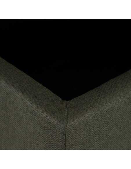 Banquette en lin capitonnée coffre