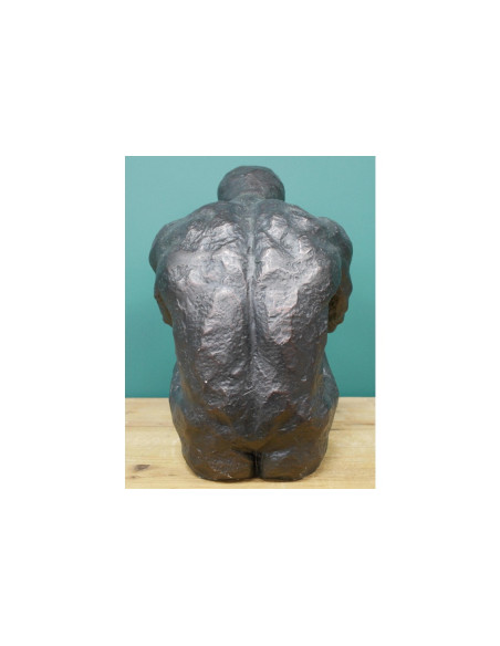 Statue homme assis en résine 40 cm