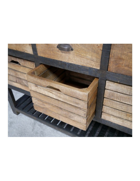 Console de cuisine avec tiroirs et caissons de rangements