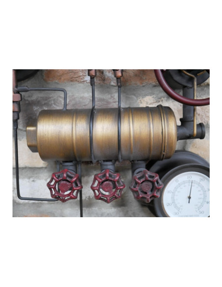 Horloge thermique style industriel