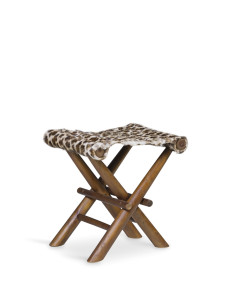 Tabouret pliant en teck et...