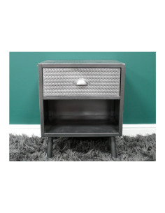 Chevet en métal gris avec... 2