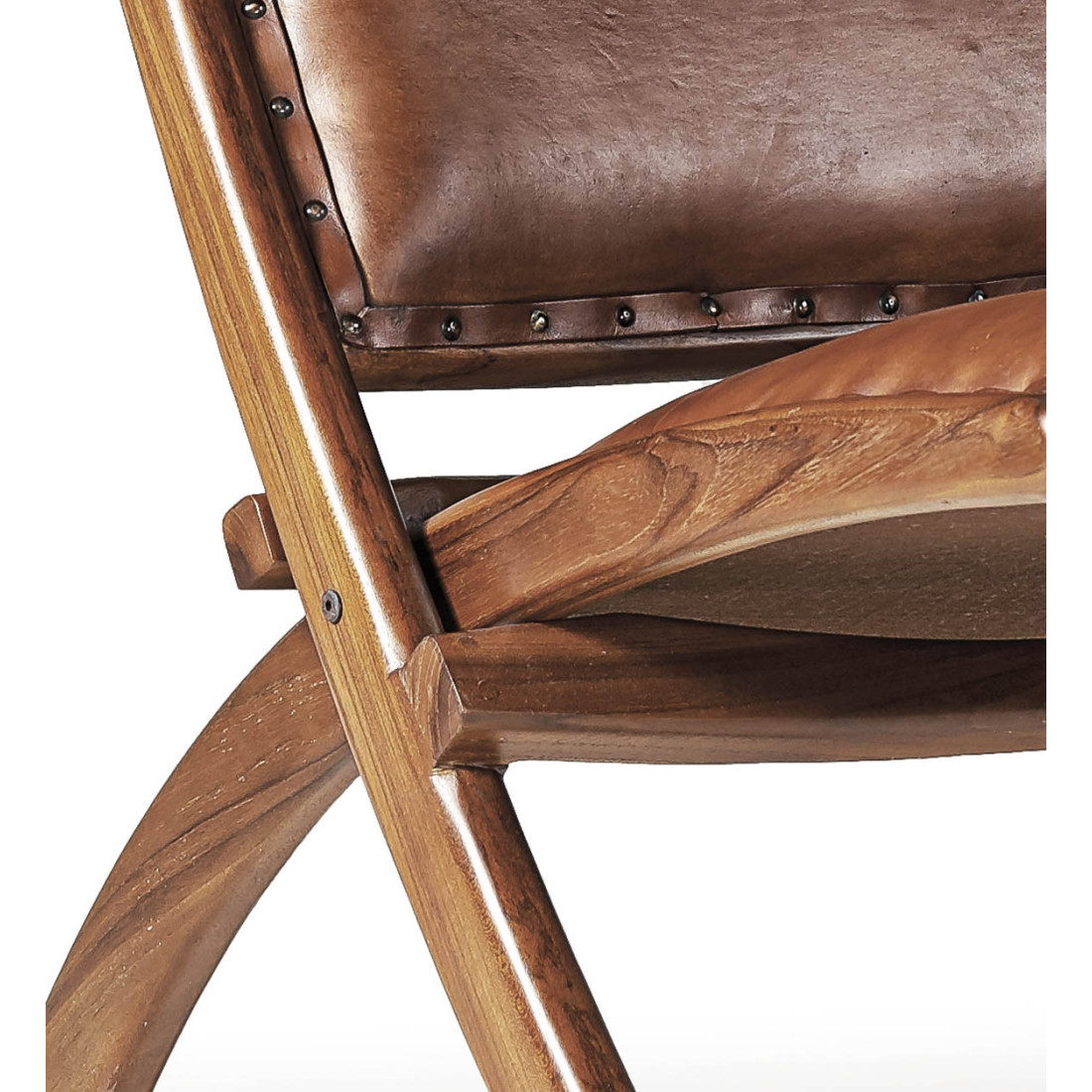 The Living Store Fauteuil pliable crème similicuir - Fauteuil Relaxant